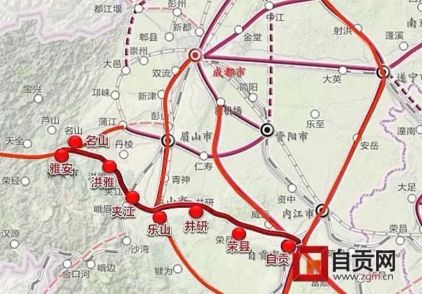 自贡人,你有一份350快递 值得关注的是,这条线路将使雅安进入高铁时代